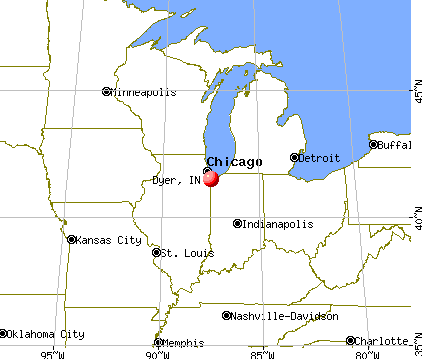 Dyer, Indiana map