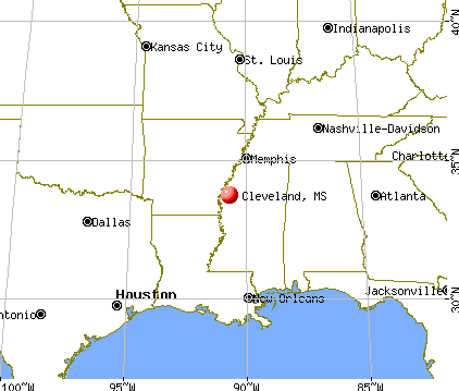 Cleveland, Mississippi map