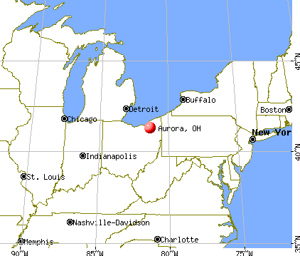 Aurora, Ohio map