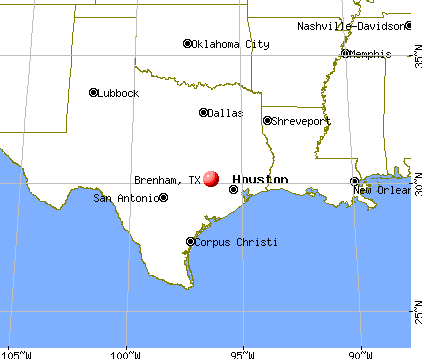 Brenham, Texas map