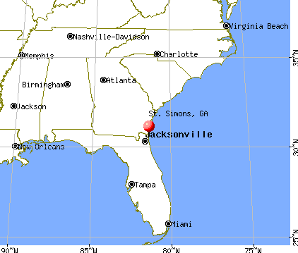 St. Simons, Georgia map