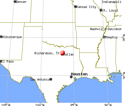 Richardson, Texas map