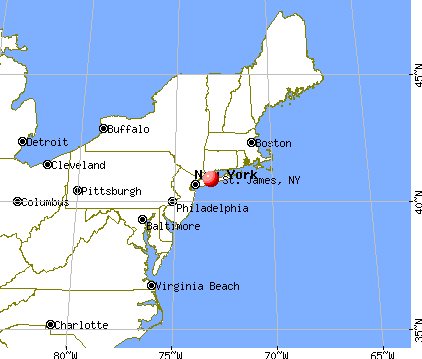 St. James, New York map