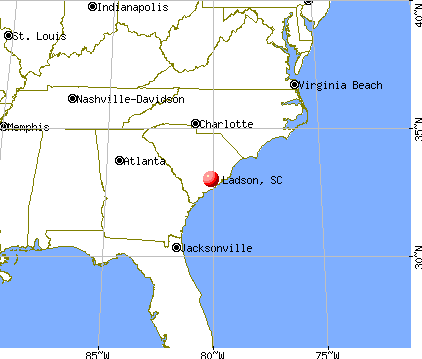 Ladson, South Carolina map
