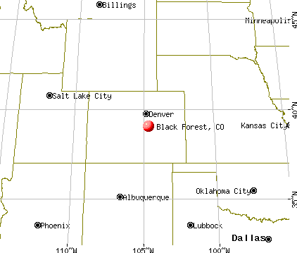 Black Forest, Colorado map