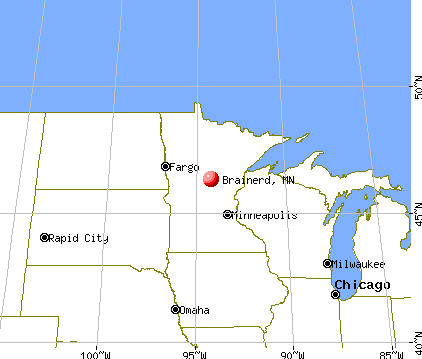 Brainerd, Minnesota map