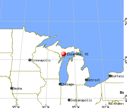 Escanaba, Michigan map