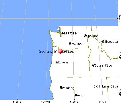 Gresham, Oregon map