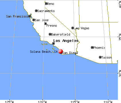 Solana Beach, California map