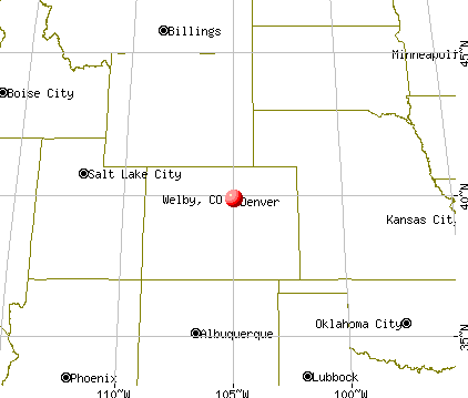 Welby, Colorado map
