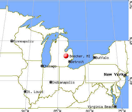 Beecher, Michigan map