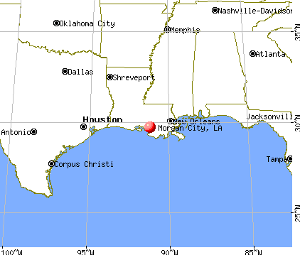 Morgan City, Louisiana map