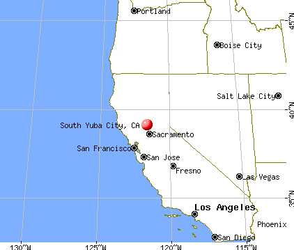 South Yuba City, California map