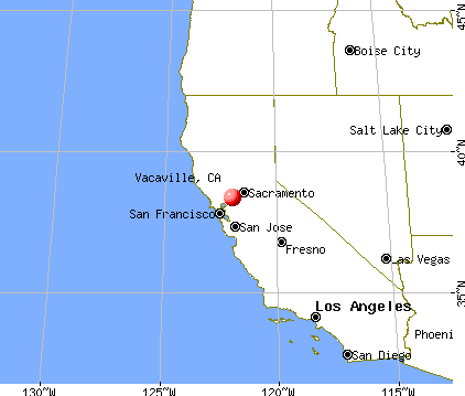 Vacaville, California map