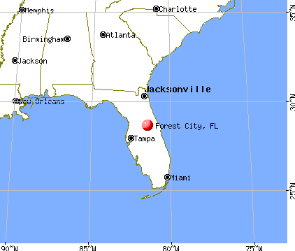 Forest City, Florida map