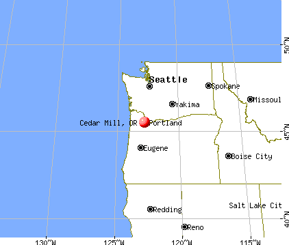 Cedar Mill, Oregon map