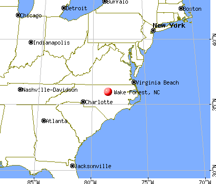 Wake Forest, North Carolina map