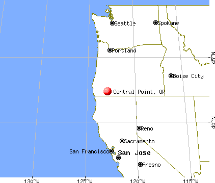 Central Point, Oregon map