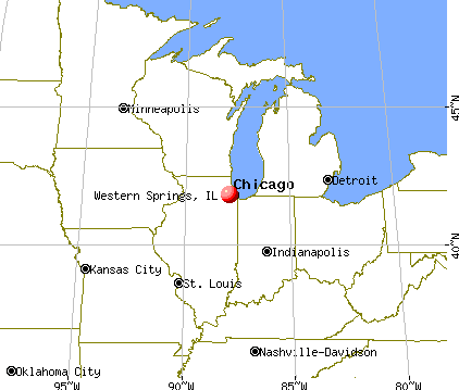 Western Springs, Illinois map