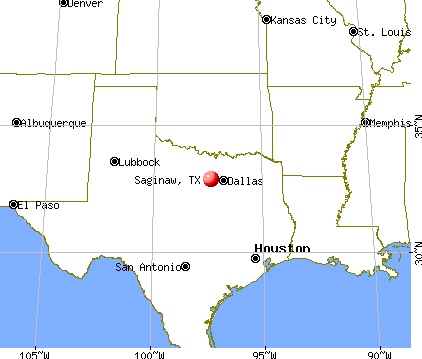 Saginaw, Texas map