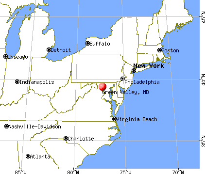 Green Valley, Maryland map