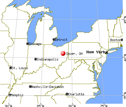 Dover, Ohio map