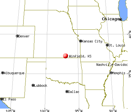 Winfield, Kansas map