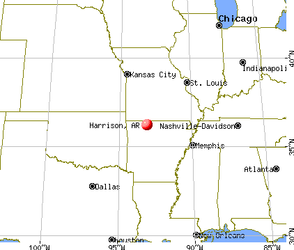 Harrison, Arkansas map