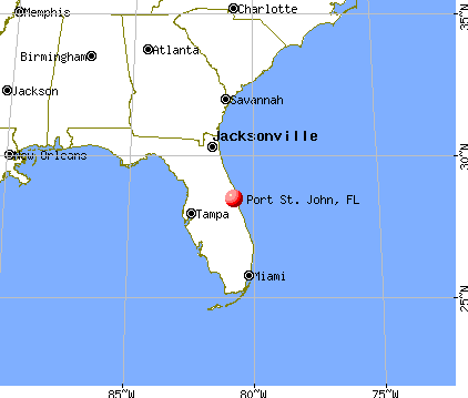 Port St. John, Florida map