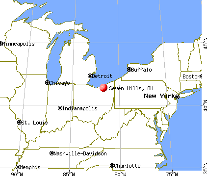 Seven Hills, Ohio map