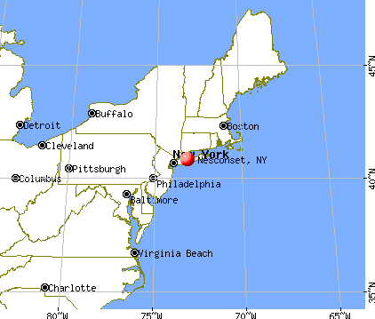 Nesconset, New York map