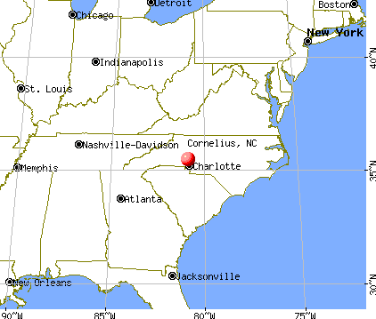 Cornelius, North Carolina map