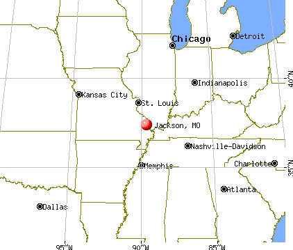 Jackson, Missouri map
