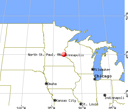 North St. Paul, Minnesota map