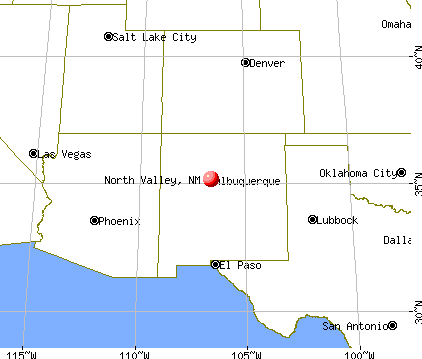 North Valley, New Mexico map
