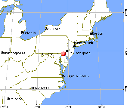 Elkton, Maryland map