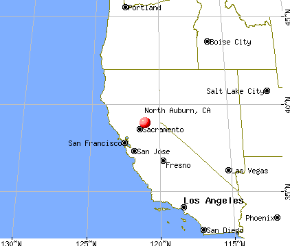 North Auburn, California map
