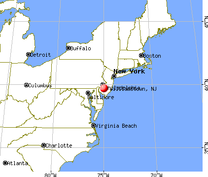 Williamstown, New Jersey map