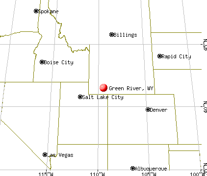 Green River, Wyoming map