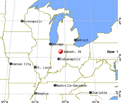 Wabash, Indiana map