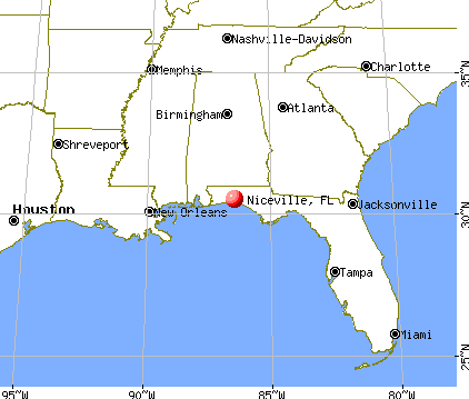 Niceville, Florida map