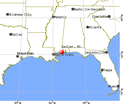 Gautier, Mississippi map