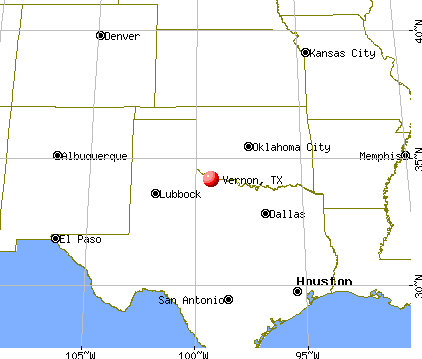 Vernon, Texas map