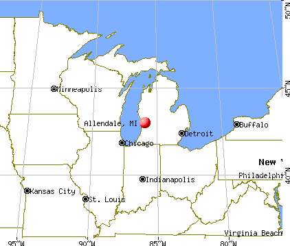 Allendale, Michigan map