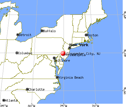 Gloucester City, New Jersey map