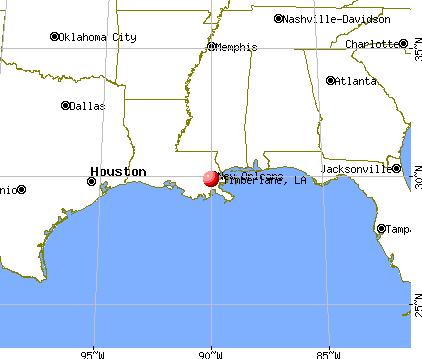Timberlane, Louisiana map