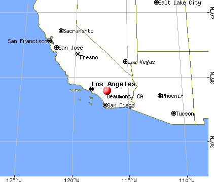 Beaumont, California map