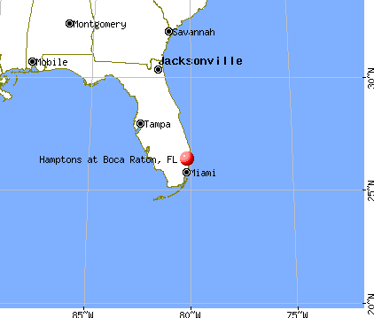 Hamptons at Boca Raton, Florida map