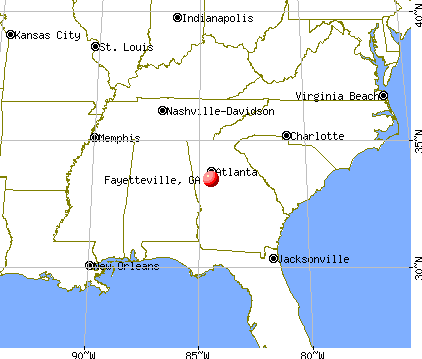 Fayetteville, Georgia map