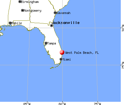 West Palm Beach, Florida map